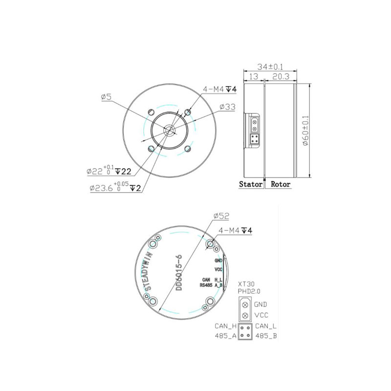 Direct Drive Servo Motor Robotics - عموم/إمالة، مثبت الحمل، وحدة وصلة الروبوت
