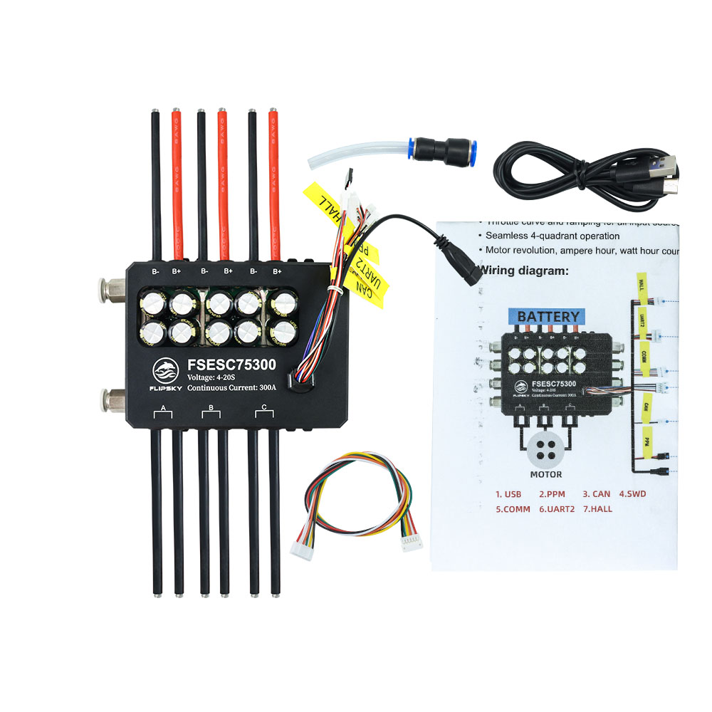 Flipsky Fsesc 75300 84v قاعدة  - مراجعة Vesc 75300 High Current Esc وسعره